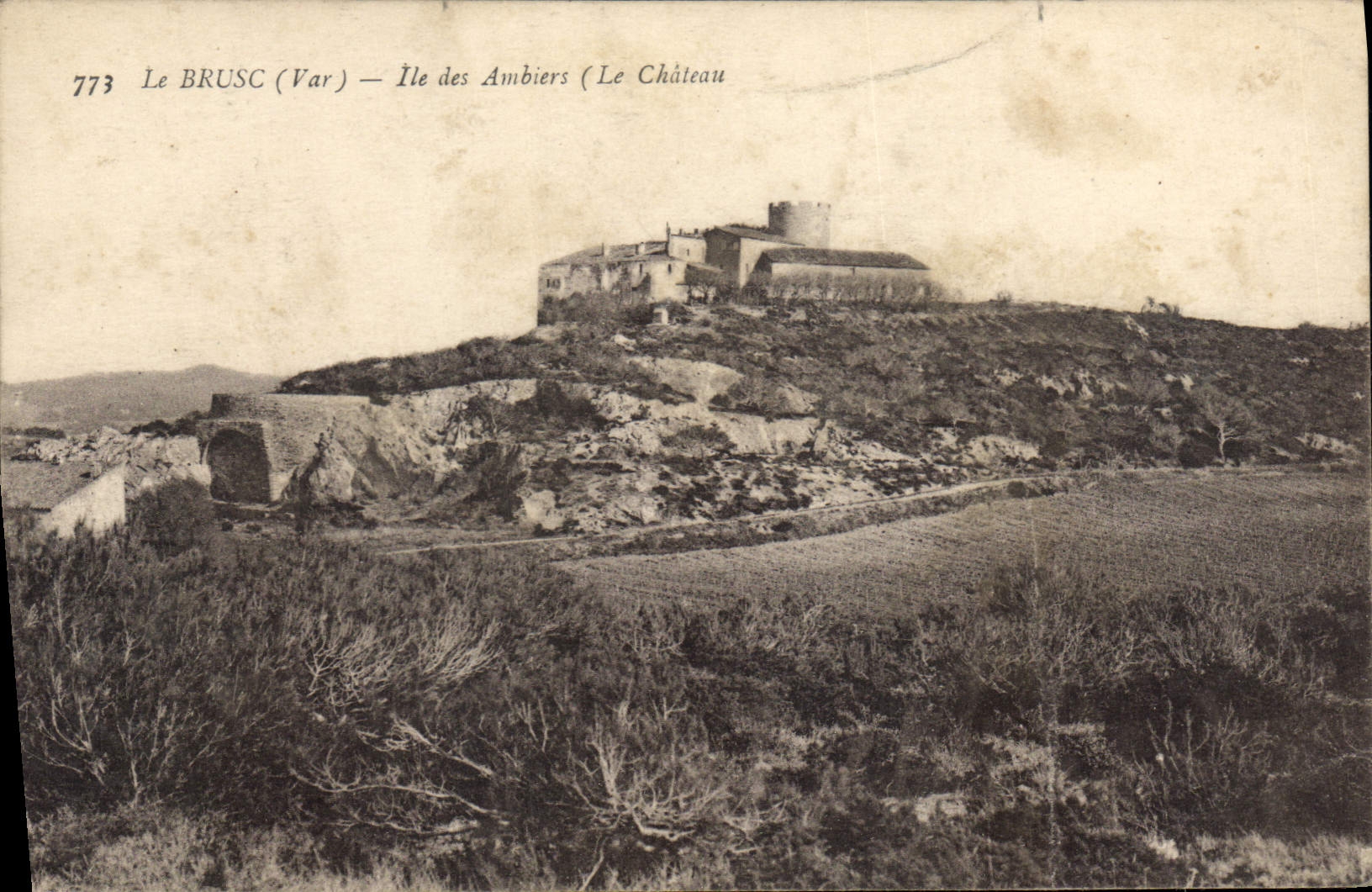 CPA Le Brusc Var Ile des Ambiers le chateau 