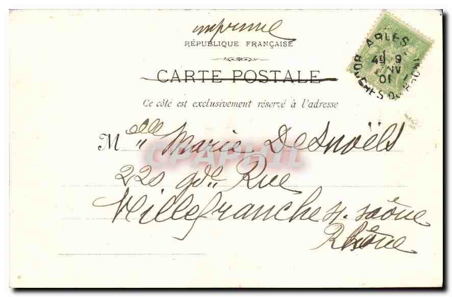 CPA Mont Major Interieur de la Chapelle de St Cesaire  — Rückseite