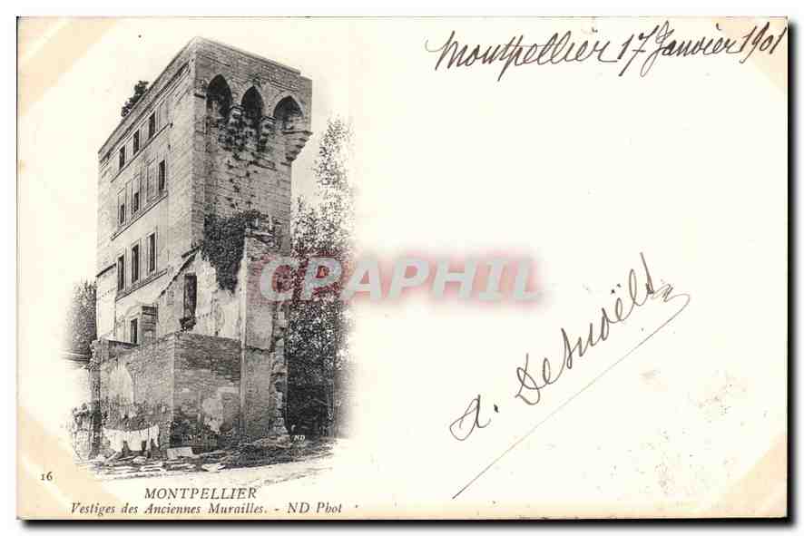 Montpellier — Vestiges des Anciennes Murailles — ND Phot