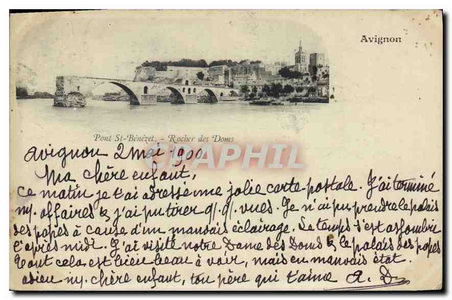 Avignon — Pont Saint-Bénézet et Rocher des Doms — éditeur non identifié
