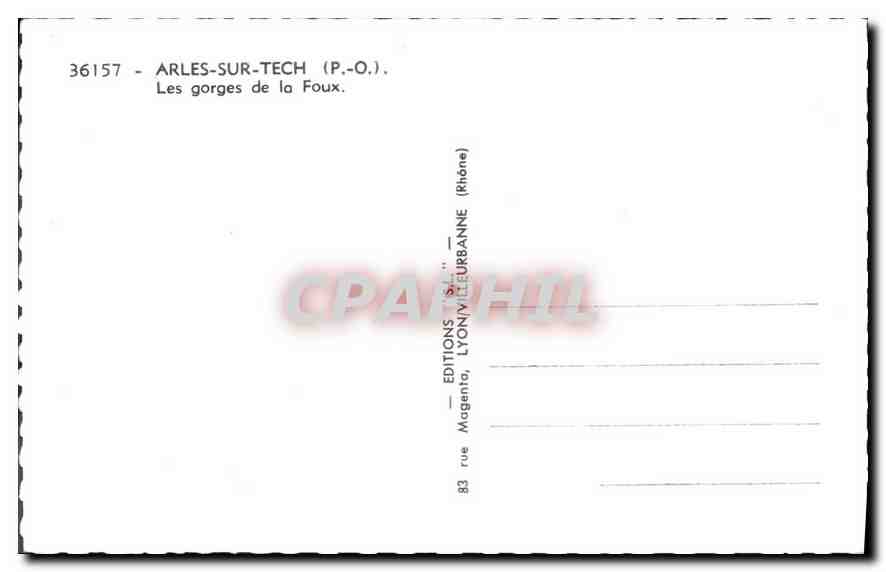 CPM Arles sur Tech P O Les gorges de la Foux  — Rückseite