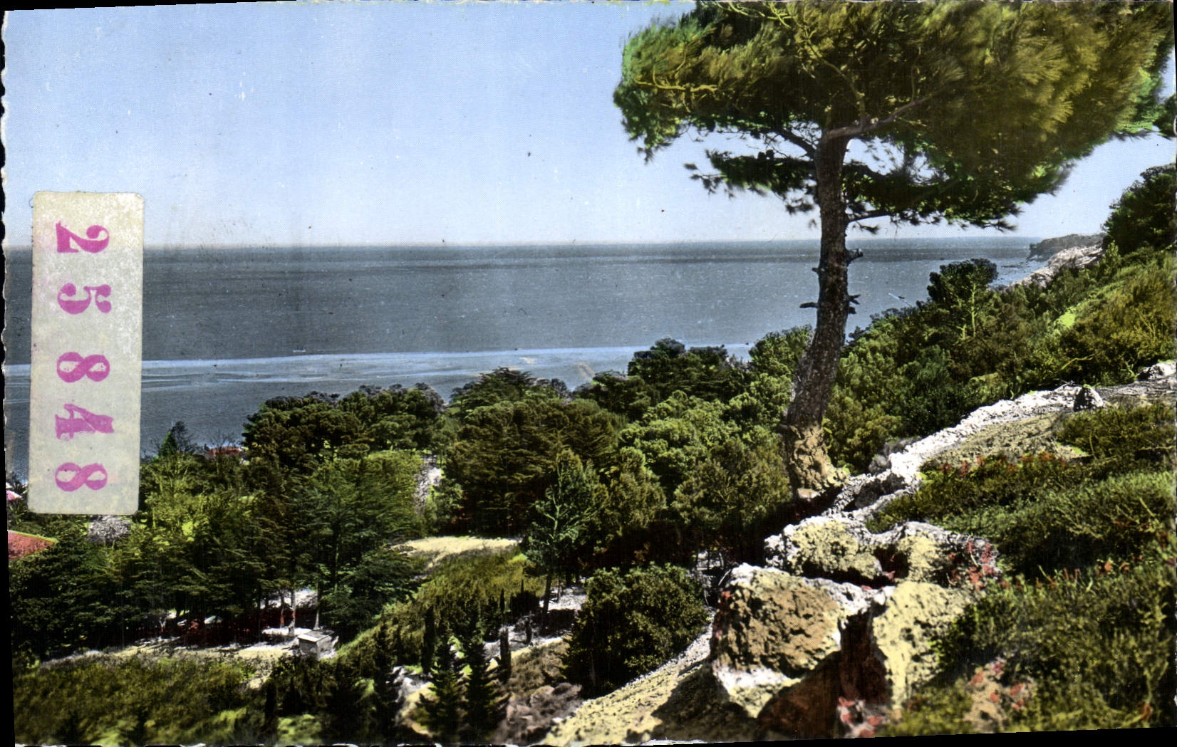 CPA Le Franqui Aude Vue sur la mer des hauteurs de La Franqui 