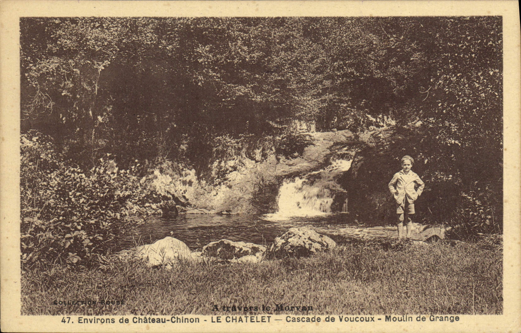 CPA Environs de Chateau Chinon le Chatelet Cascade de Voucoux Moulin de Grange 