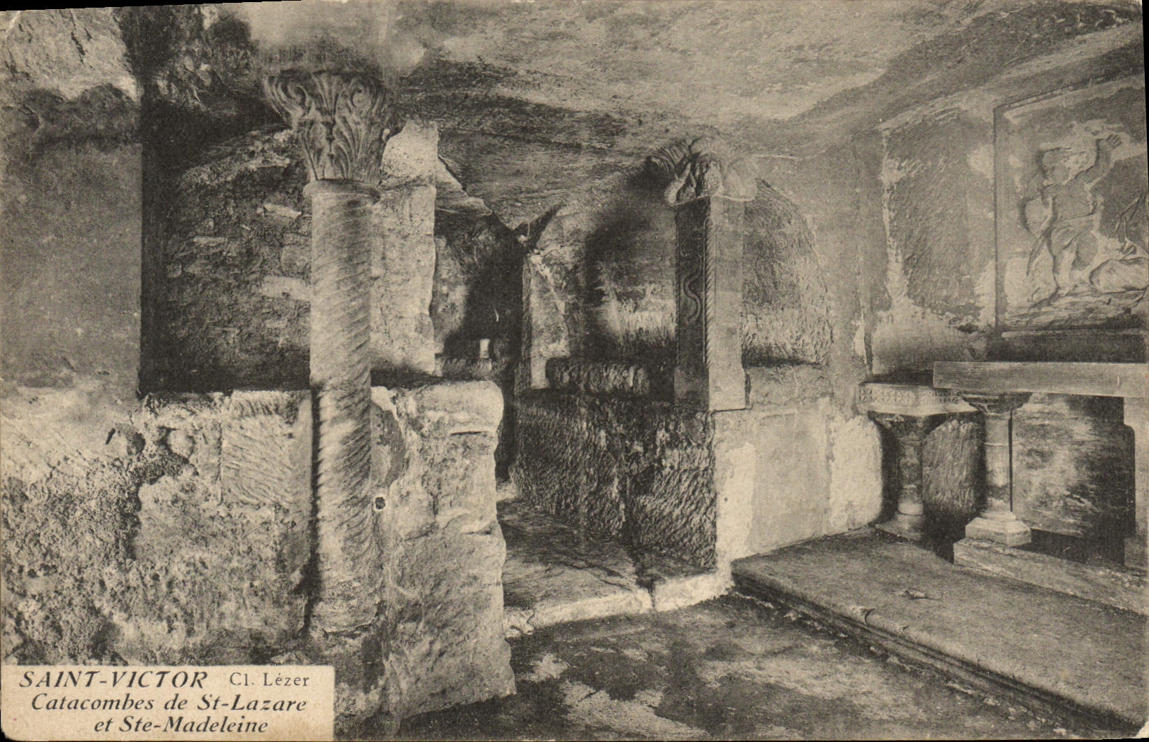 CPA Saint Victor Ci Lezer Catacombes de St Lazare et Ste Madeleine 