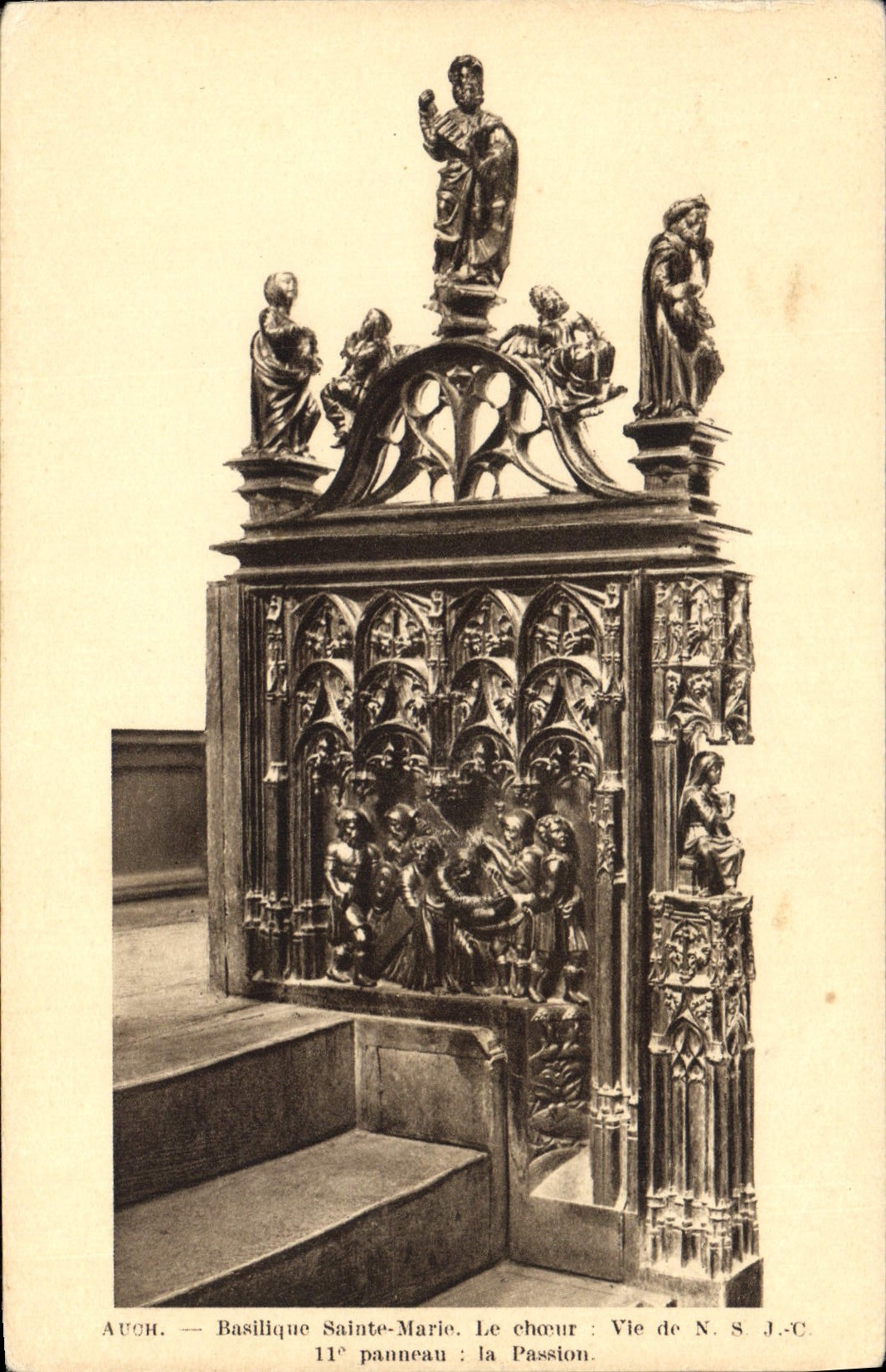Auch — Basilique Sainte-Marie : le chœur, 11e panneau — Vie de N.S.J.C. : la Passion