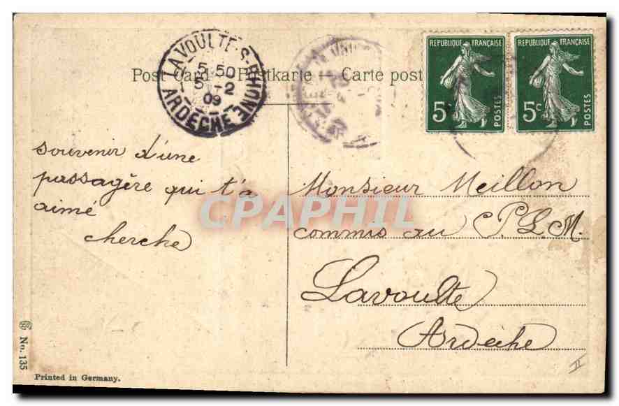 CPA Bonne Annee Fleurs — Rückseite