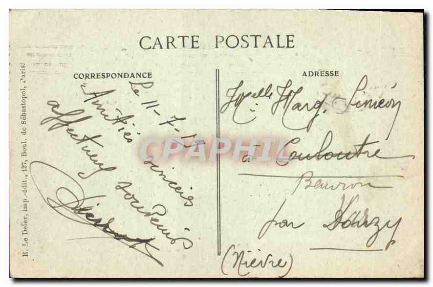 CPA Paris Boulevard des Italiens  — Rückseite