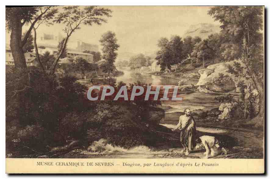 CPA Musee Ceramique de Sevres Diogene par Langlace d'apres le Poussin 