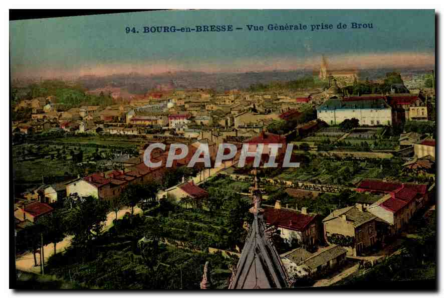 CPA Bourg en Bresse vue generale prise de Brou 