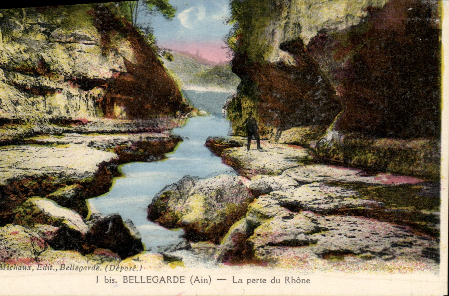 Bellegarde (Ain) — La perte du Rhône — Michaux, Edit., Bellegarde. (Déposé.)