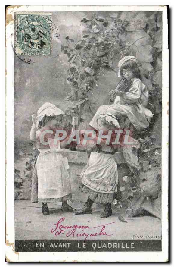 CPA En avant le Quadrille Enfants