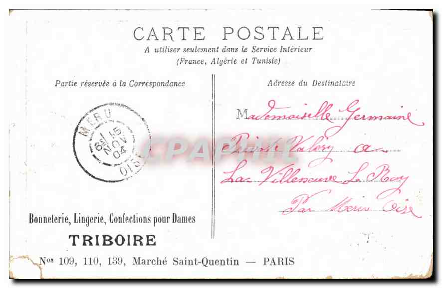 CPA En avant le Quadrille Enfants — Rückseite