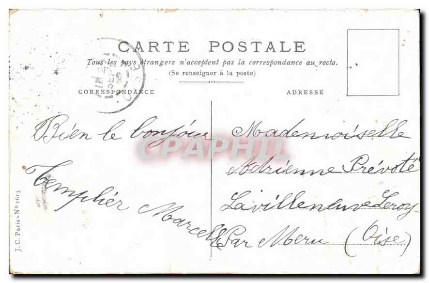 CPA Meilleur Souvenir Fleurs Colombes — Verso