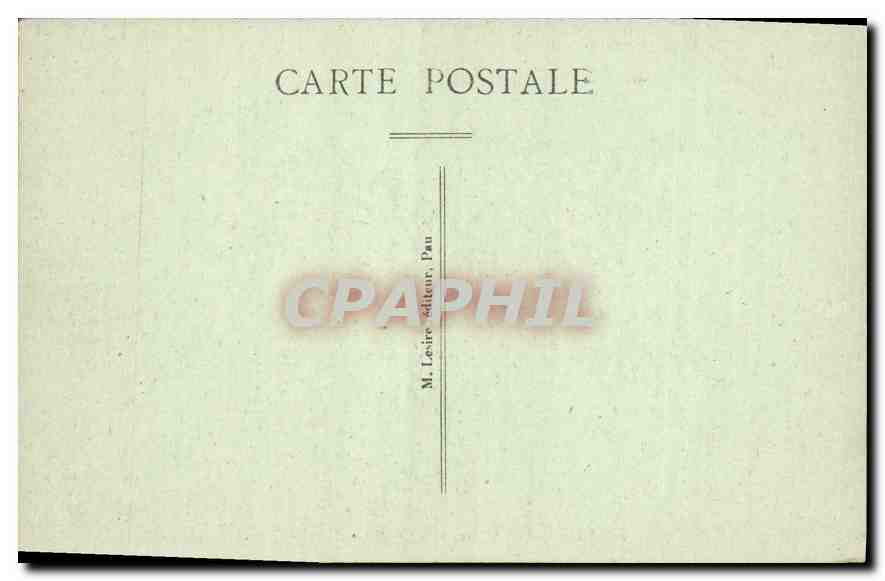 CPA Pau le chateau vu de la Basse Plante  — Rückseite