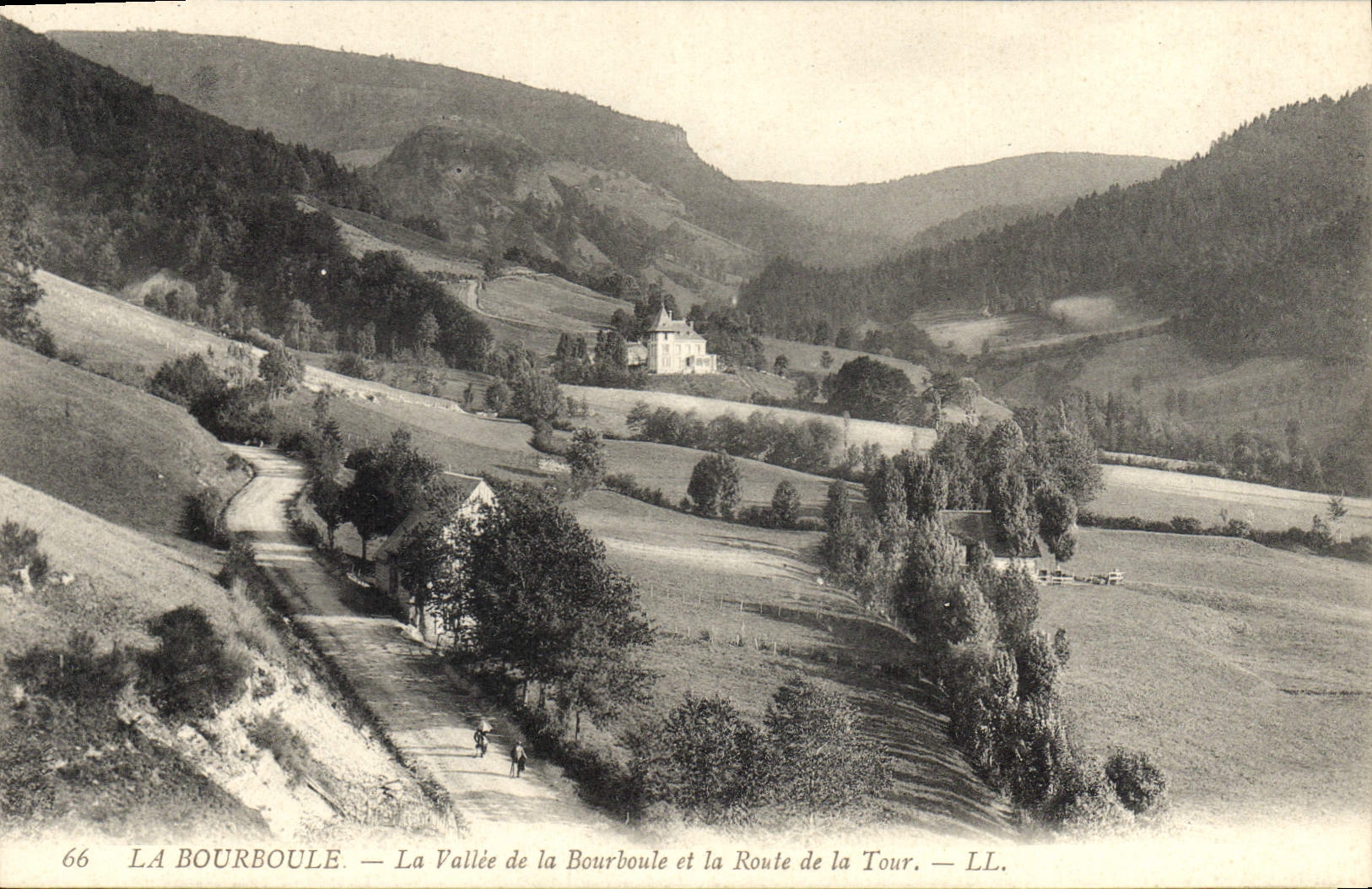 La Bourboule — La Vallée de la Bourboule et la Route de la Tour — LL. — N° 66