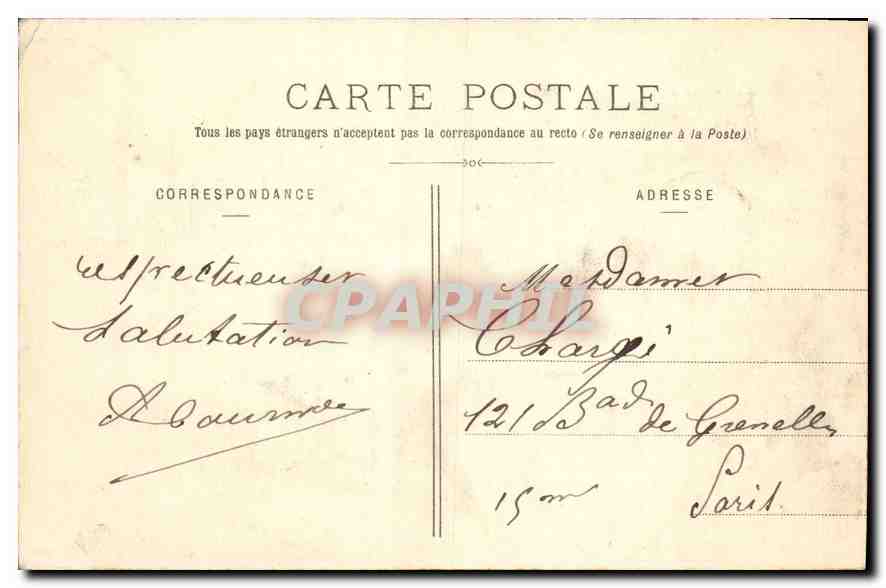 CPA Auvergne La Bourboule Casino Chardon Rue Chateau et Funiculaire  — Rückseite