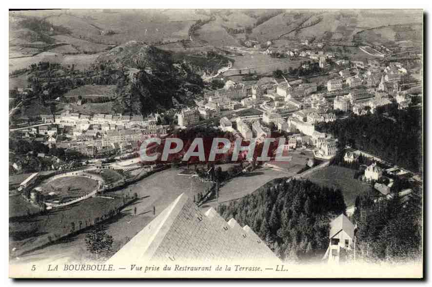 CPA La Bourboule vue prise du restaurant de la Terrasse 