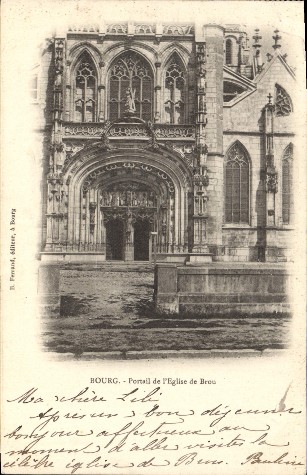 Bourg - Portail de l'Église de Brou — B. Ferrand, éditeur, à Bourg
