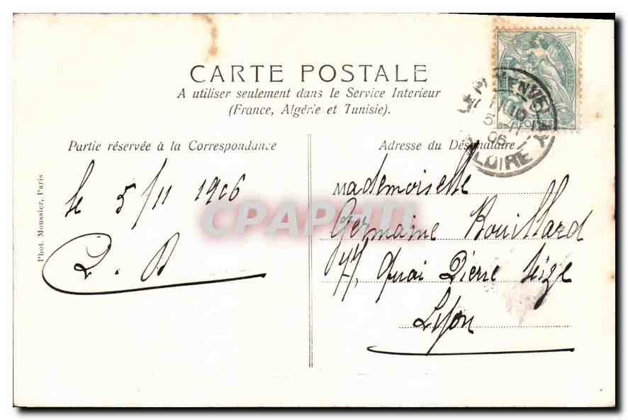 CPA Hte Loire le Puy interieur de la Chapelle d'Aiguille  — Rückseite