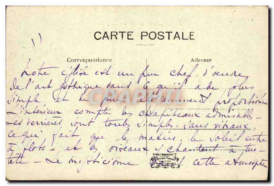CPA Saint Leu d'Esserent l'eglise  — Rückseite