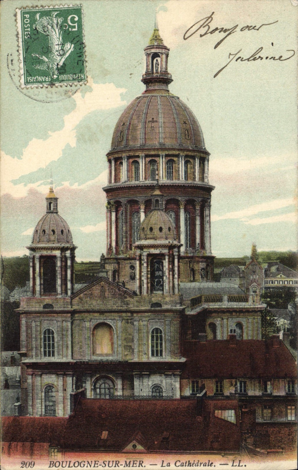 CPA Boulogne sur Mer la Cathedrale 