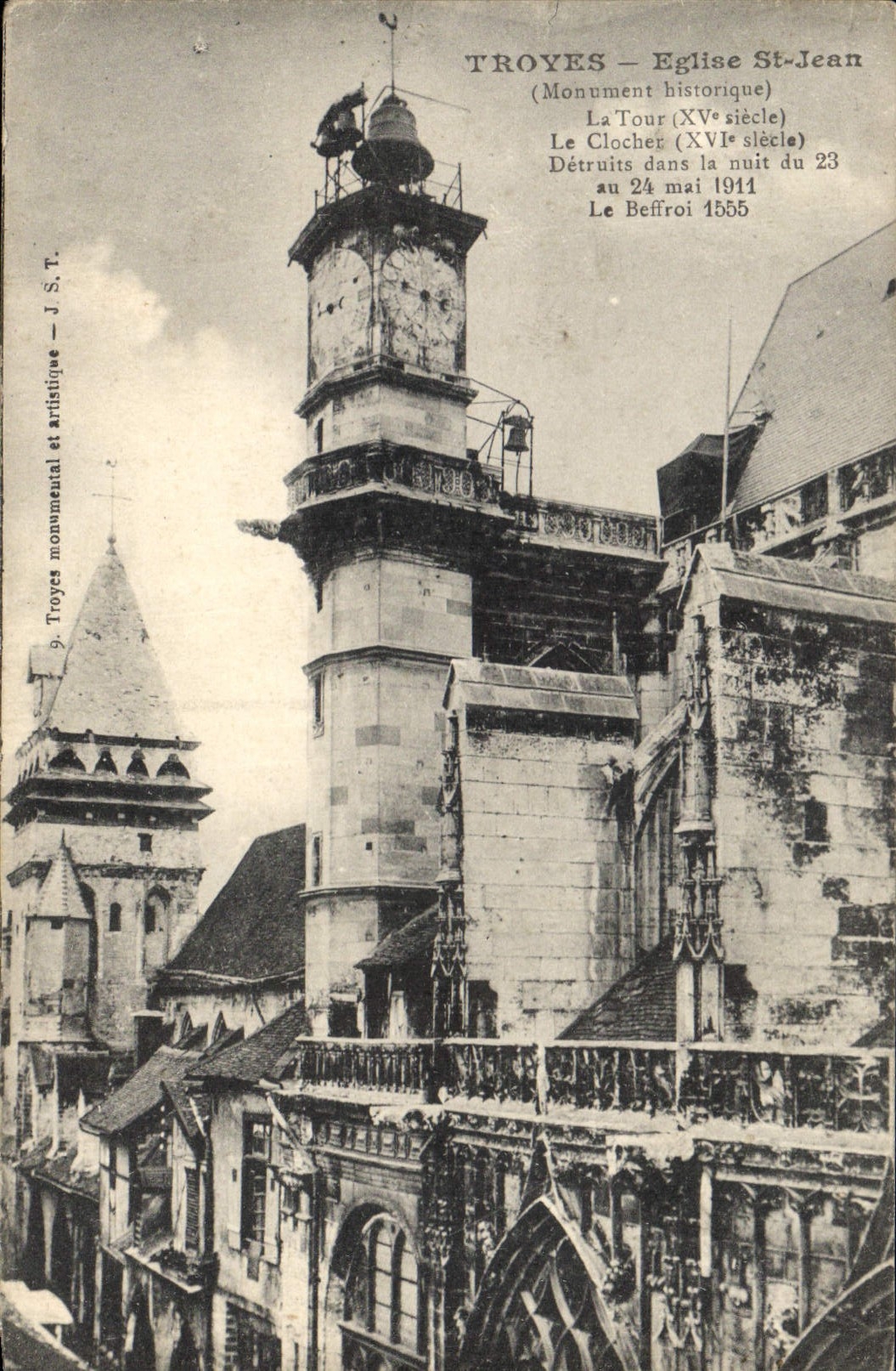 Troyes — Église St-Jean — Tour et clocher détruits en 1911