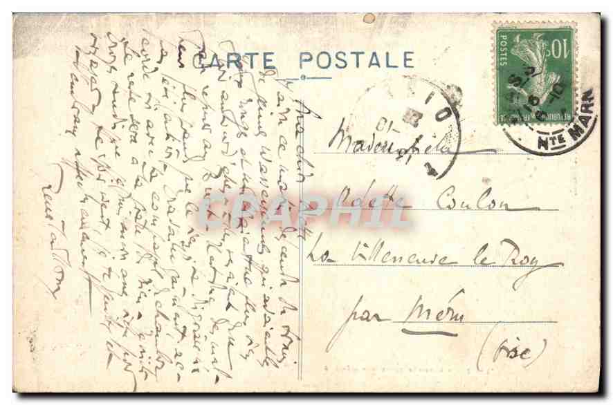 Troyes — Église St-Jean — Tour et clocher détruits en 1911 — Reverso