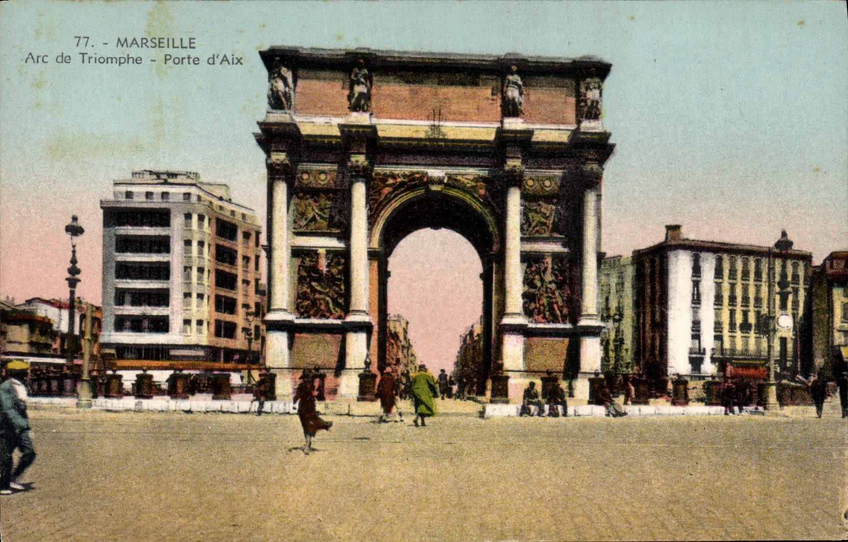 CPA Marseille Arc de Triomphe Porte d'Aix 