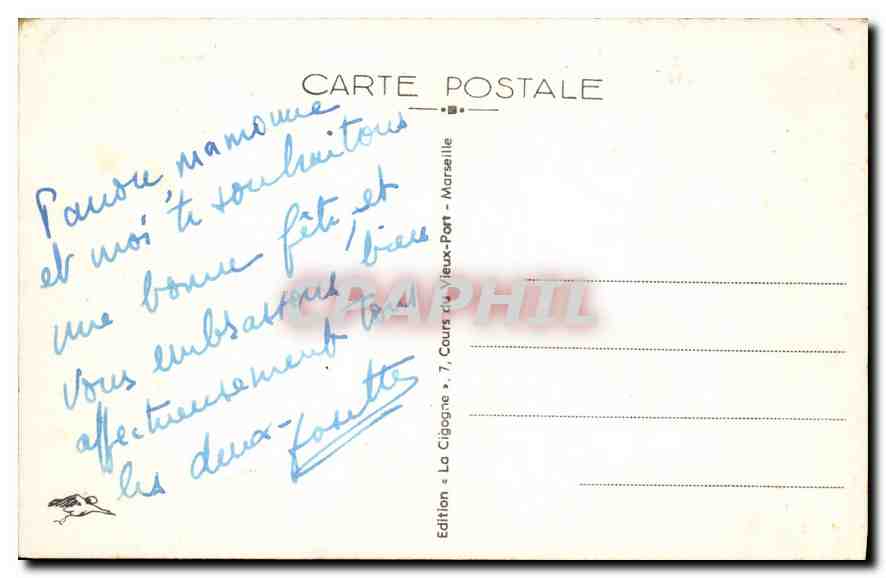 CPA Marseille Arc de Triomphe Porte d'Aix  — Verso