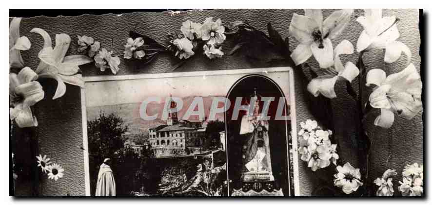 CPA De Notre Dame de Laghet recevez ces Fleurs 