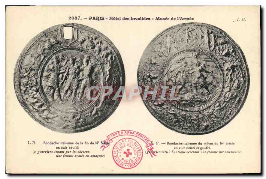 CPA Paris hotel des Invalides Musee de l'Armee Rondache monnaie