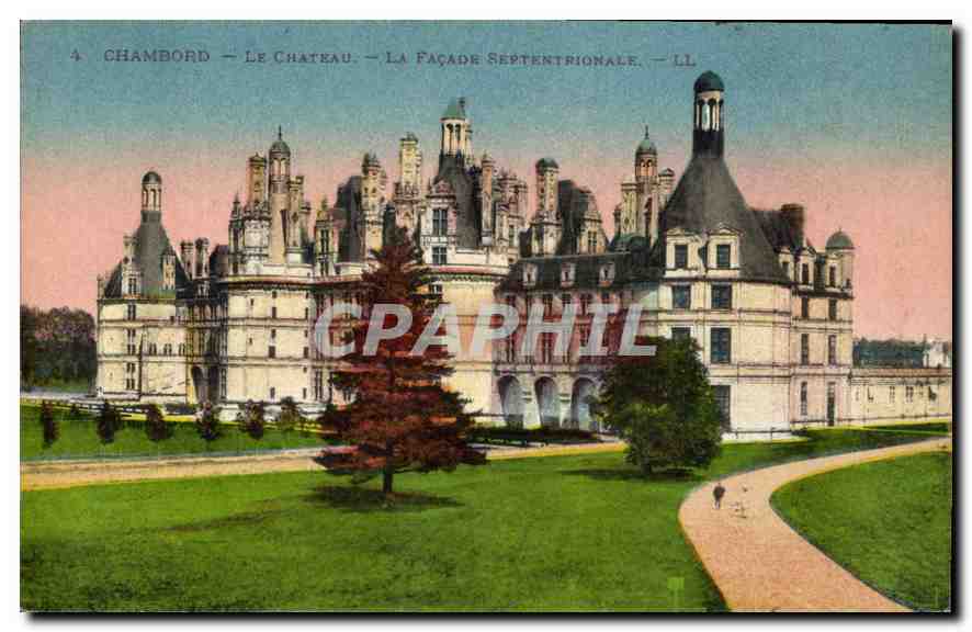 CPA Chambord le chateau la facade Septentrionale 
