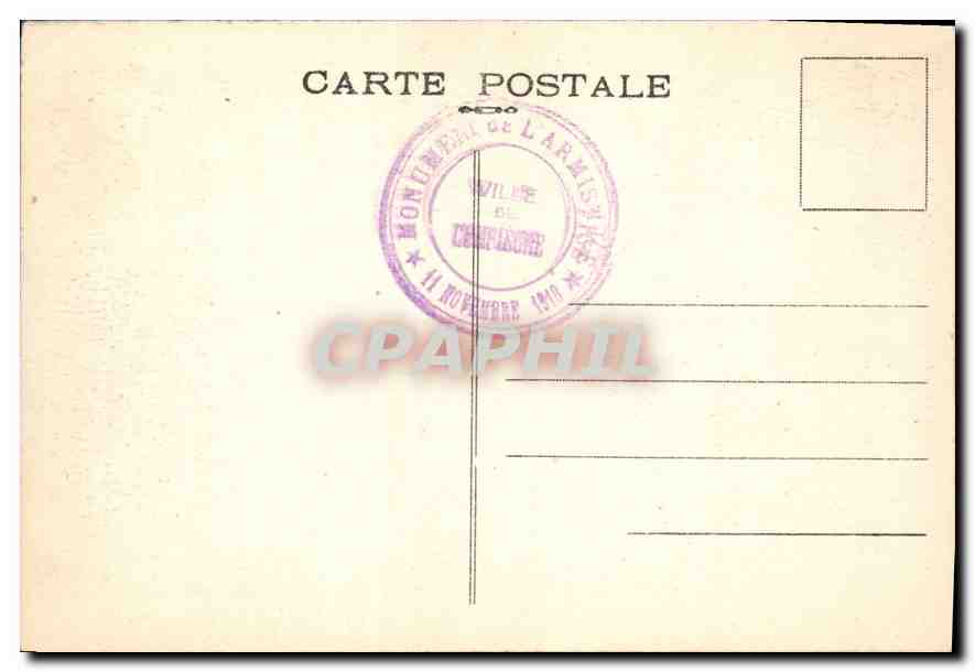 CPA Foret de Compiegne Clairiere de l'Armistice Monument du Matin Par Edgar Brandt  — Rückseite