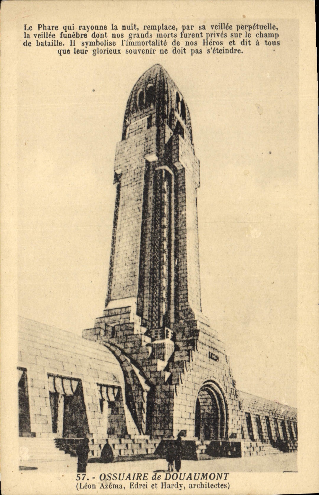 Ossuaire de Douaumont — monument commémoratif — Léon Azéma et Edrei, architectes