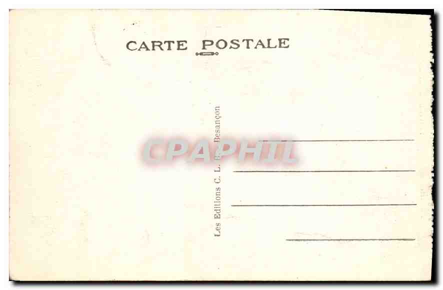 Kopf von Calvin — Pittoresche Route der Brenets zum Doubs-Sprung — Les Éditions C. L. Besançon — Rückseite
