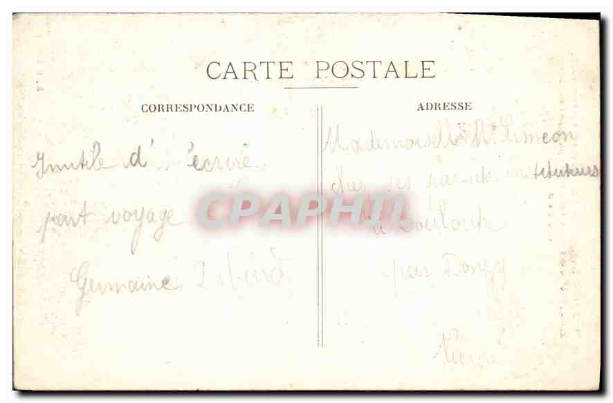CPA Dijon le chateau d'Eau avec le buste en bronze de Darcy  — Rückseite