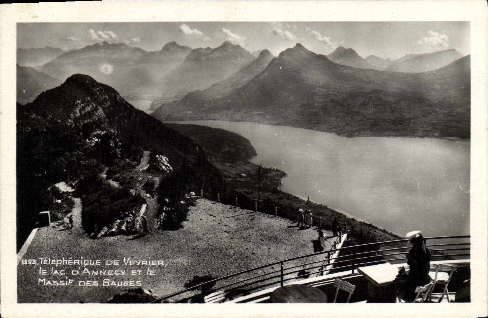 Téléphérique de Veyrier — Lac d'Annecy et Massif des Bauges — Éditeur : Téléphérique de Veyrier, n° 1393