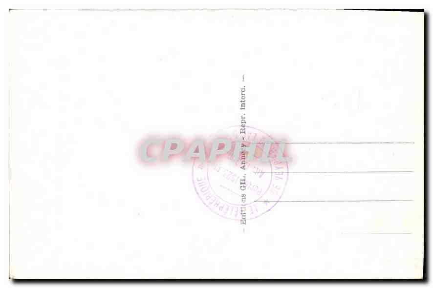 Téléphérique de Veyrier — Lac d'Annecy et Massif des Bauges — Éditeur : Téléphérique de Veyrier, n° 1393 — Reverso