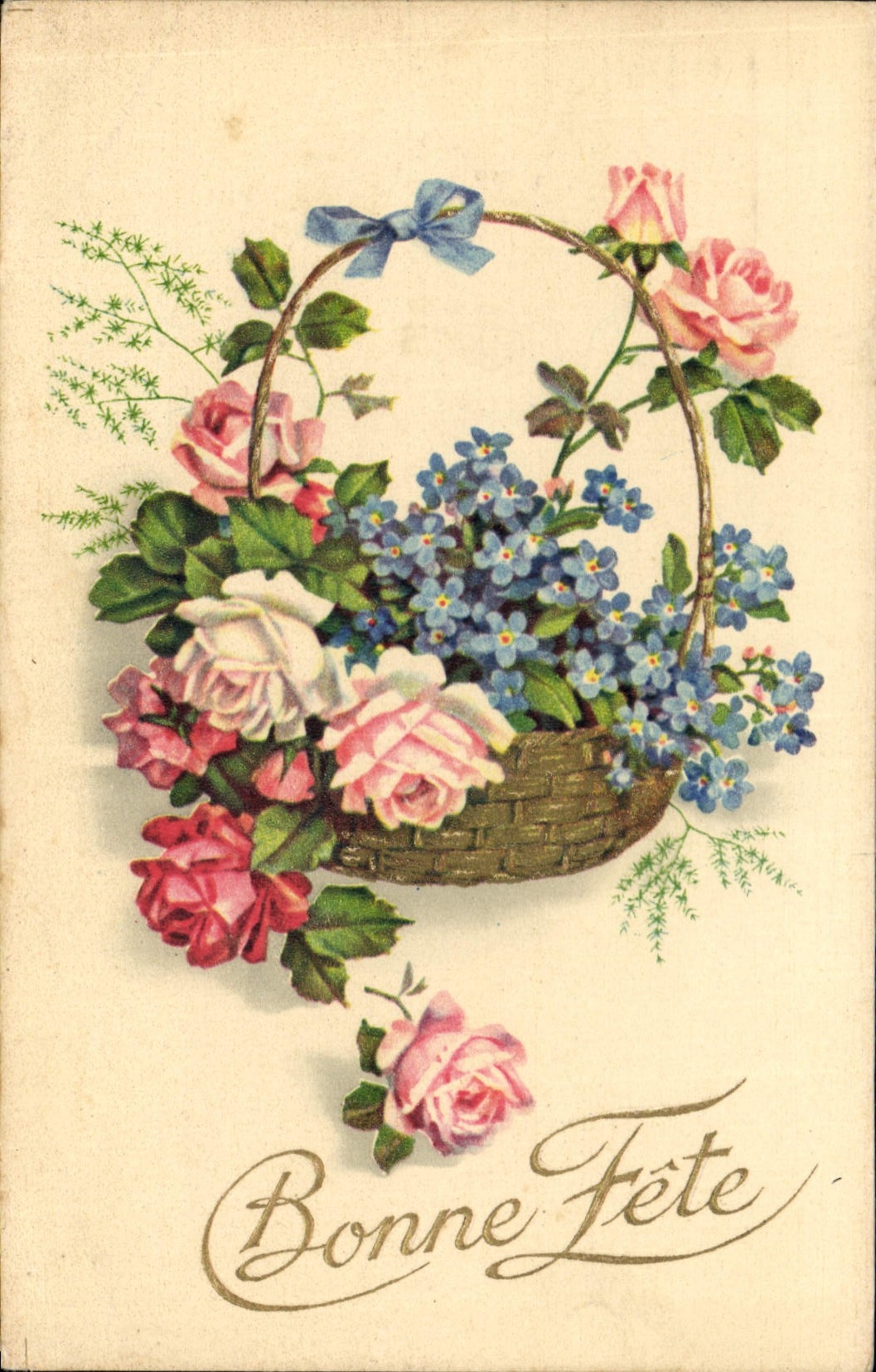 CPA Bonne Fete Fleurs