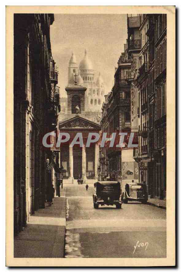 Paris — Rue Laffitte et basilique du Sacré-Cœur — Les Editions d'Art YON, Paris