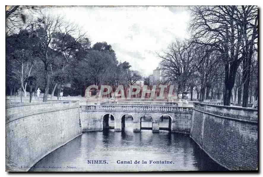 Nîmes — Canal de la Fontaine — Édition Nouvelles Galeries, Nîmes