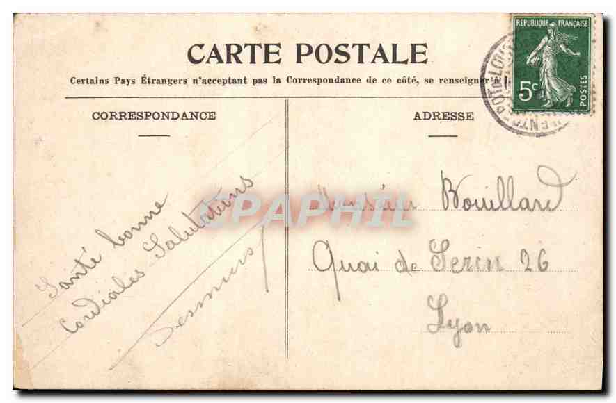 CPA Lourdes la Grotte  — Verso