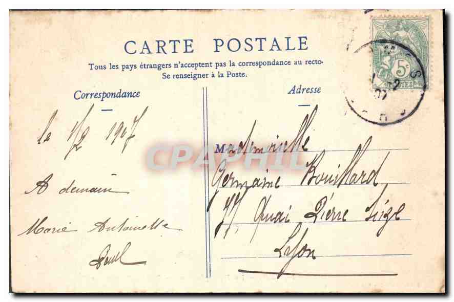CPA Nimes le Nympheum Bains Romains  — Rückseite
