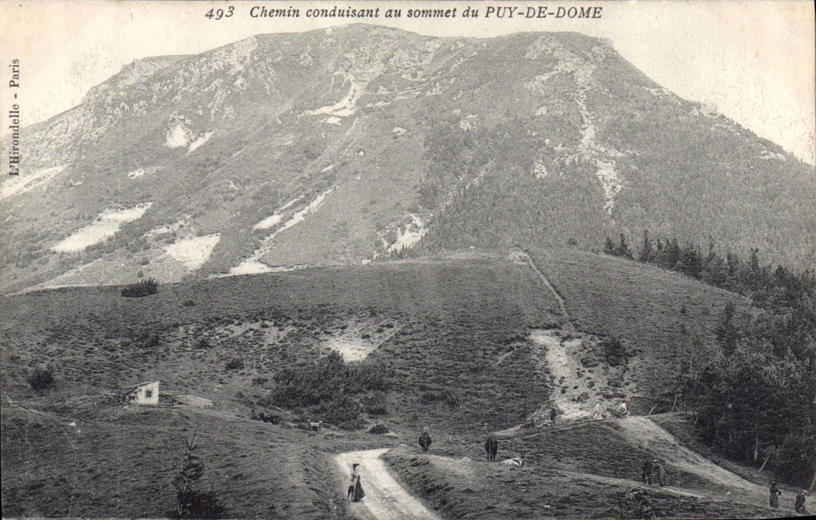 CPA Chemin conduisant au Sommet du Puy de Dome 