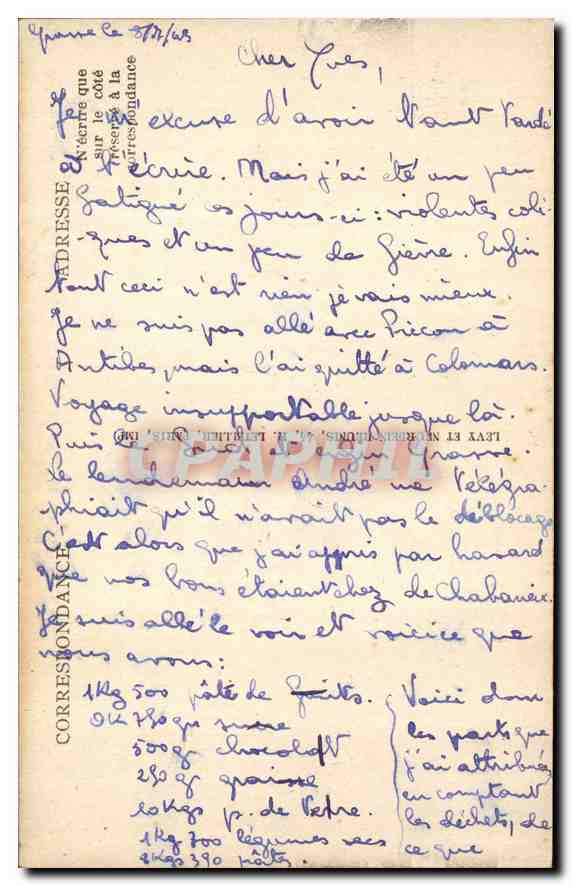 CANNES — Le Casino — (Mari et Warnery, arch.) — I.L. — Verso