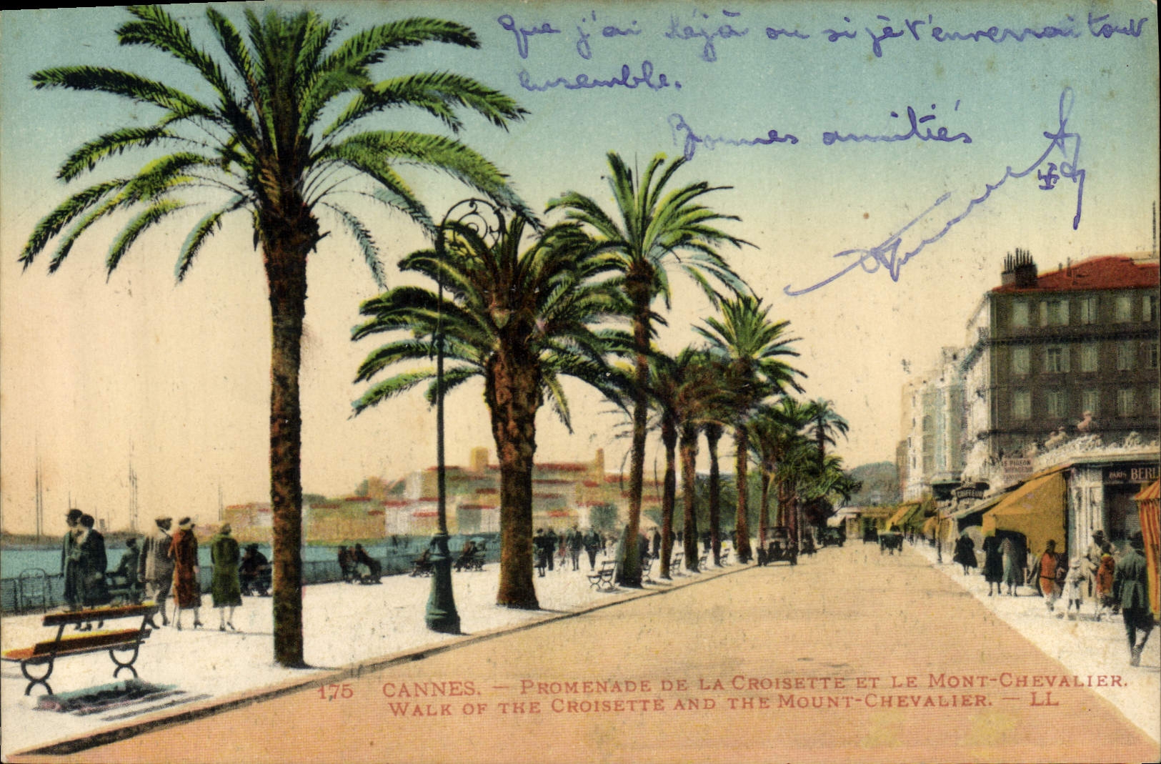 CANNES — Promenade de la Croisette et le Mont-Chevalier — LL, n° 175