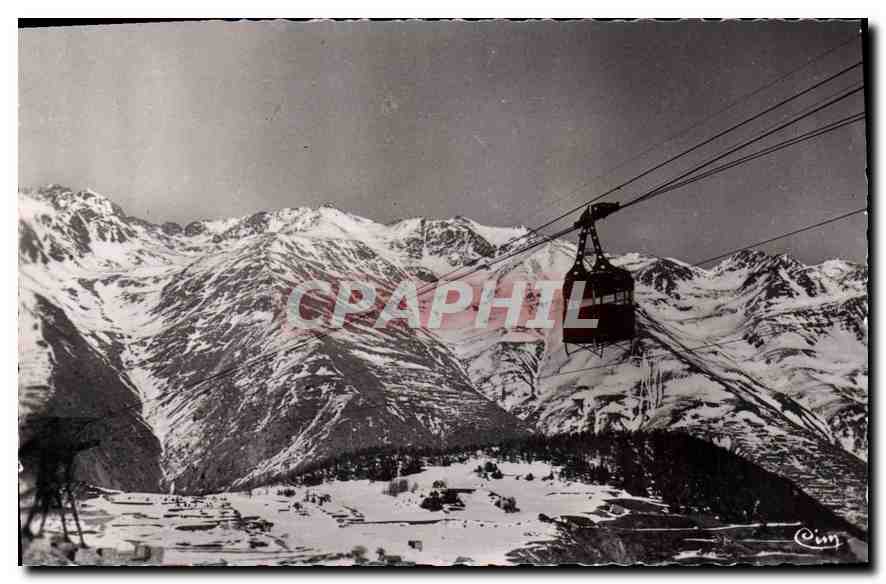 Auron (A.M.) — Station de Sports d'Hiver et Estivale — Le Téléférique de Las-Donnas (alt. 2300 m.) — Photo Combier