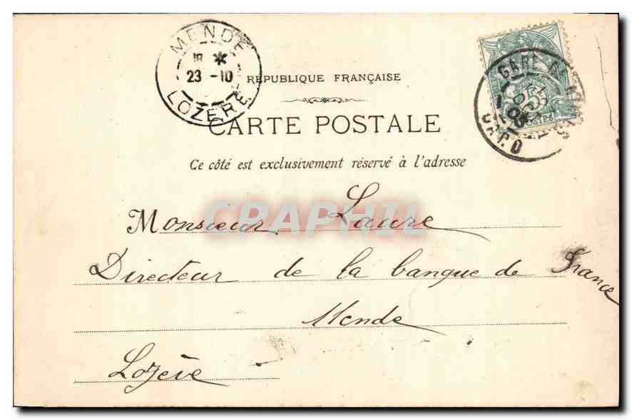 CPA Nimes Le Palais de Justice  — Back