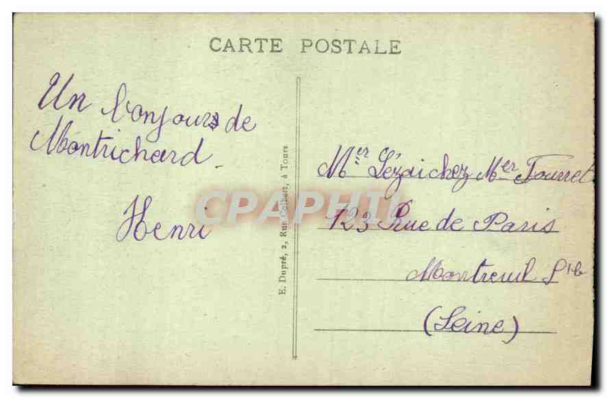 CPA Montrichard L et C Ancien Donjon Les Oubliettes  — Rückseite