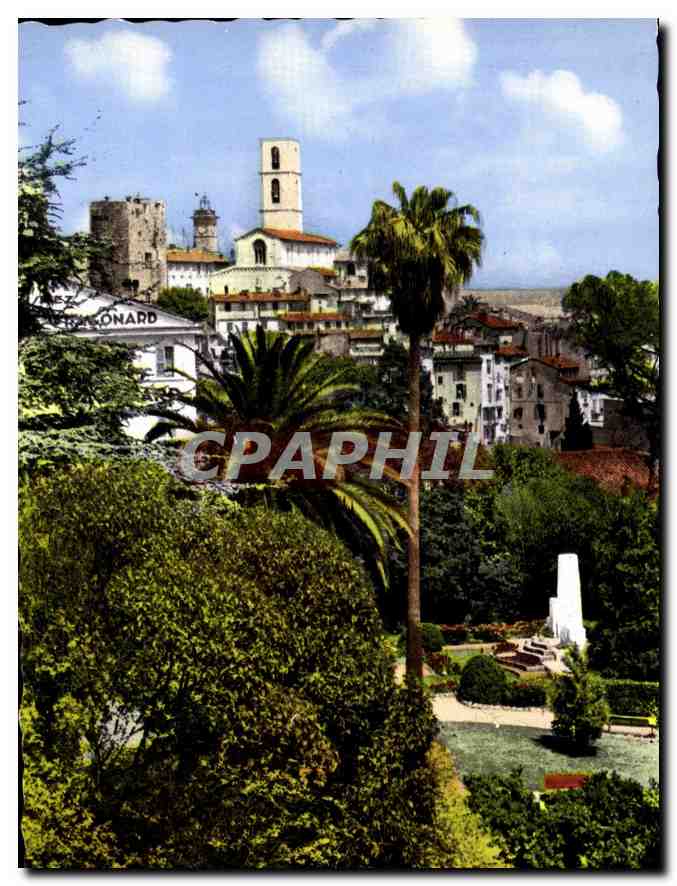 CPA Grasse Le Jardin Public et la Vieille Ville 
